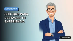 Ilustración vectorial plana de un trabajador masculino mayor de 40 años, con camisa azul y chaqueta, sonriendo con confianza. Fondo con gradiente suave de azules.