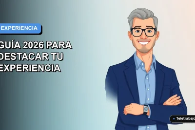 Ilustración vectorial plana de un trabajador masculino mayor de 40 años, con camisa azul y chaqueta, sonriendo con confianza. Fondo con gradiente suave de azules.