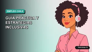Guía práctica ilustrada para encontrar trabajo en Chile 2026, con estrategias inclusivas para profesionales.