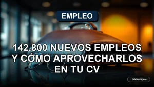 Un portafolio de cuero y anteojos de lectura sobre una mesa de vidrio, simbolizando la preparación profesional para nuevas oportunidades laborales.