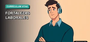 Ilustración vectorial plana de un trabajador profesional chileno revisando su currículum, concepto de búsqueda de empleo y desarrollo profesional.