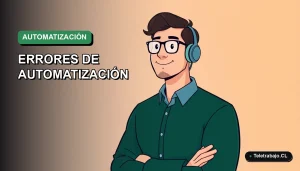 Ilustración vectorial plana de estilo premium que representa a un trabajador tecnológico en Chile, con un fondo degradado suave y espacio negativo, para un artículo sobre soluciones de automatización de Outlook.