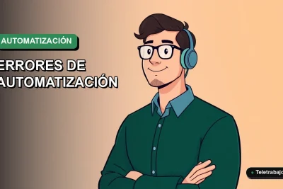 Ilustración vectorial plana de estilo premium que representa a un trabajador tecnológico en Chile, con un fondo degradado suave y espacio negativo, para un artículo sobre soluciones de automatización de Outlook.