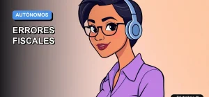 Ilustración vectorial plana y moderna de un trabajador autónomo en Chile, con fondo degradado azul, representando la gestión fiscal y contable.