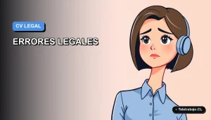 Ilustración vectorial plana de estilo Corporate Memphis que muestra a una mujer profesional chilena con blusa azul y corte de pelo bob, sobre un fondo con gradiente suave de azul a blanco. Representa a una trabajadora remota en el contexto de búsqueda de empleo.