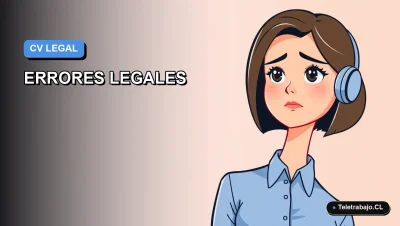 Ilustración vectorial plana de estilo Corporate Memphis que muestra a una mujer profesional chilena con blusa azul y corte de pelo bob, sobre un fondo con gradiente suave de azul a blanco. Representa a una trabajadora remota en el contexto de búsqueda de empleo.