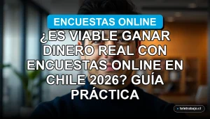 Hombre profesional hispano sonriendo con confianza en una oficina moderna, concepto de ingresos extras en Chile 2026.