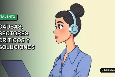 Ilustración vectorial plana de una mujer profesional chilena con blusa azul y pelo recogido, mirando a la cámara con expresión pensativa, sobre un fondo degradado verde suave y vacío.