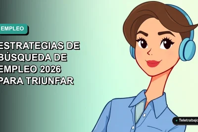 Ilustración plana vectorial de una mujer profesional de teletrabajo con blusa azul, mirando con confianza, sobre fondo degradado verde azulado.