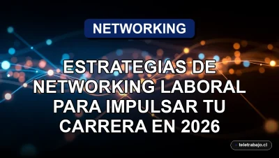Estrategias de networking profesional moderno para impulsar la carrera en 2026, concepto visual de conexiones corporativas.