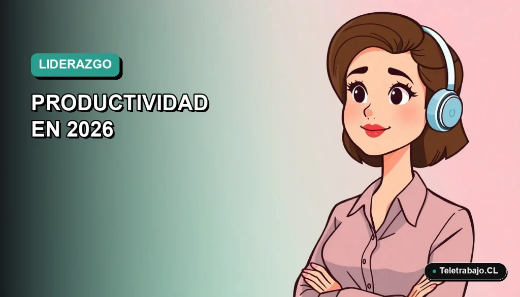 Ilustración vectorial plana de mujer profesional de teletrabajo con expresión pensativa, fondo gradiente azul verdoso.