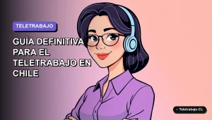 Ilustración vectorial plana de una mujer chilena trabajando remotamente en su computador, comparando Excel y Google Sheets, con fondo degradado lavanda.