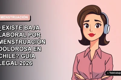 Ilustración vectorial plana de una mujer profesional chilena con expresión pensativa, sobre un fondo degradado suave. Representa la consulta sobre licencia médica por dolor menstrual.