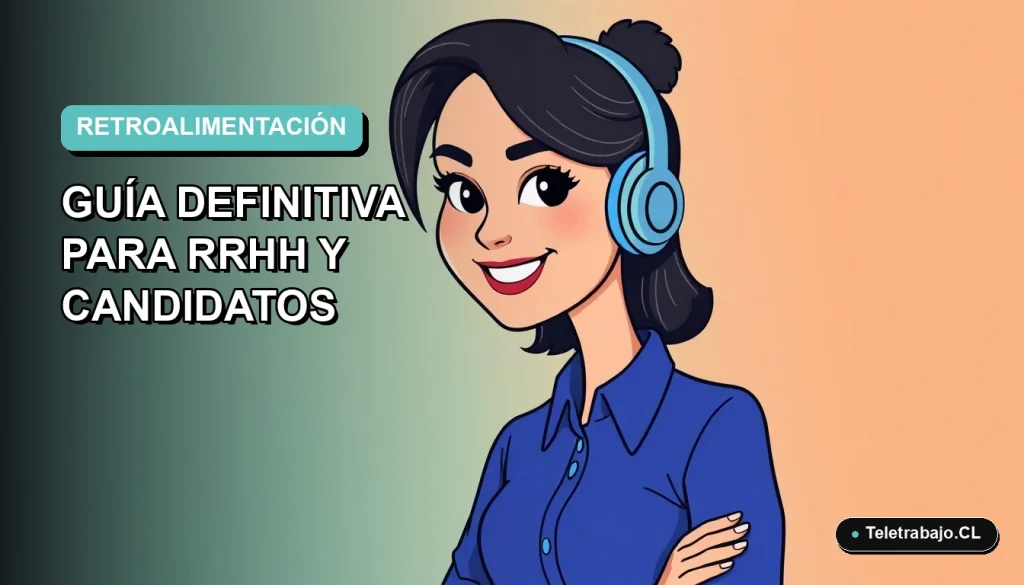 Ilustración plana corporativa de una mujer profesional de tecnología con blusa azul, sonriendo, sobre fondo degradado azul verdoso. Espacio negativo a la izquierda.