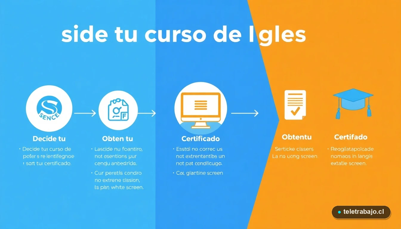 Infografía paso a paso para financiar un curso de inglés con SENCE en Chile 2026