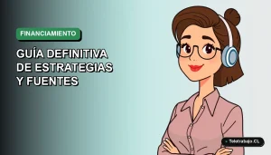 Guía definitiva de estrategias y fuentes de financiamiento para startups en Chile 2026, ilustración plana corporativa.