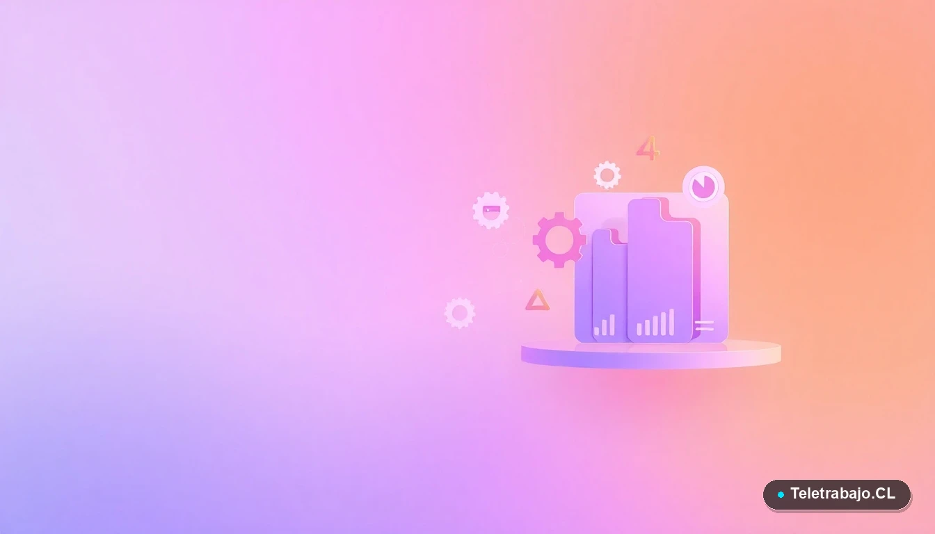 Elementos abstractos de interfaz de usuario tecnológica con gráficos y engranajes flotantes, representando conceptos de financiamiento e innovación para startups.