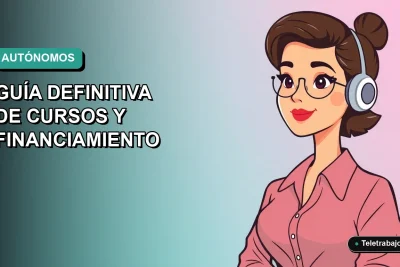 Guía definitiva de cursos y financiamiento para trabajadores autónomos en Chile 2026, ilustración plana corporativa.