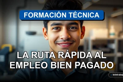 Estudiante de formación técnica en Chile mirando con confianza hacia su futuro laboral.