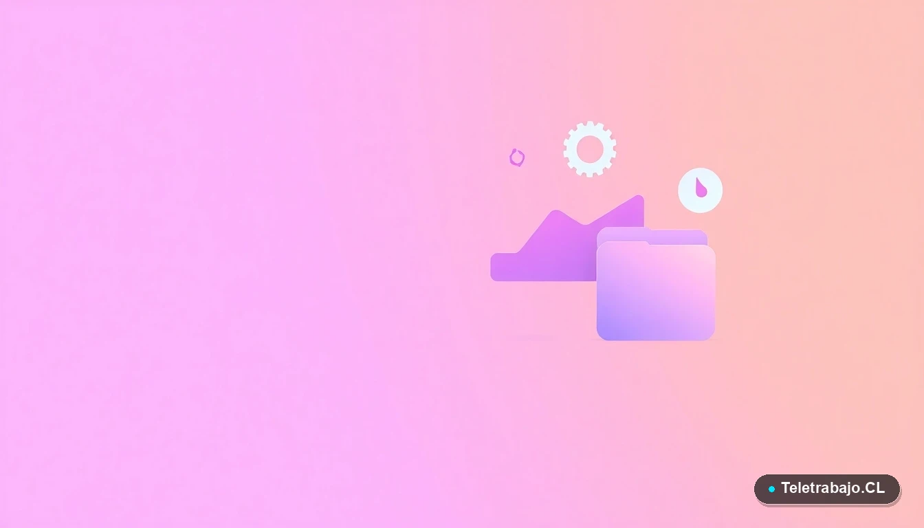 Ilustración abstracta de interfaz de usuario con gráficos flotantes y engranajes en tonos lavanda y durazno, sobre fondo degradado, concepto de análisis y gestión de franquicias.