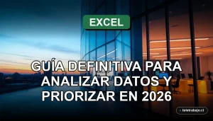 Gráfico de Pareto en Excel sobre fondo de pantalla de computador con gráficos abstractos de colores, mostrando análisis de datos para priorizar tareas en oficina moderna.