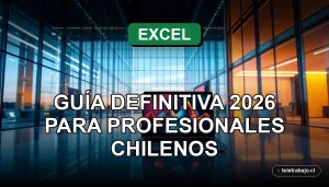 Profesional chileno analizando datos con gráficos dinámicos de colores en Excel en una oficina moderna.