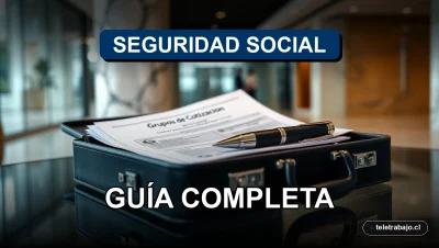 Macro fotografía de un lujoso maletín de cuero abierto sobre una mesa de cristal, mostrando documentos oficiales de la Seguridad Social y una pluma estilográfica, con el fondo desenfocado de una oficina moderna.