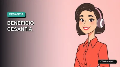 Ilustración plana vectorial de estilo premium que representa una guía para calcular el seguro de cesantía en Chile.
