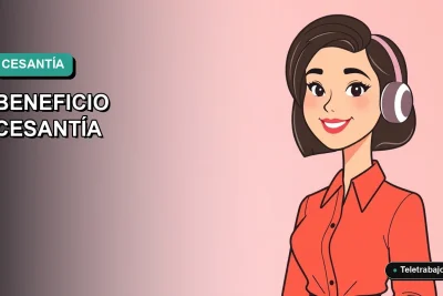 Ilustración plana vectorial de estilo premium que representa una guía para calcular el seguro de cesantía en Chile.