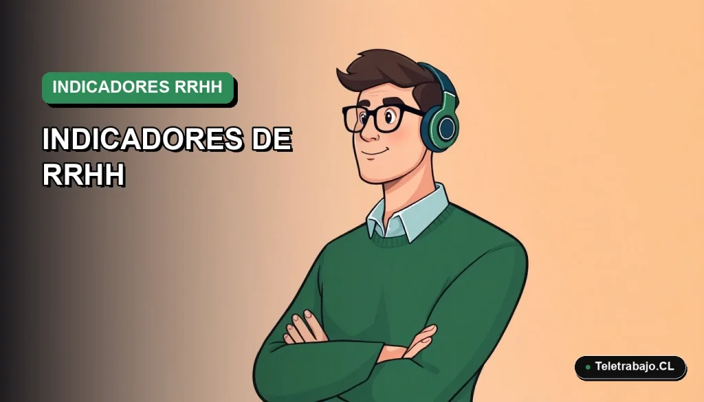 Ilustración vectorial plana de un trabajador masculino analizando gráficos de datos de recursos humanos en un entorno corporativo moderno, con fondo degradado verde.