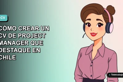 Ilustración plana vectorial de una mujer profesional de tecnología trabajando de forma remota, con un fondo de gradiente azul verdoso.