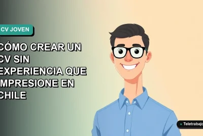Ilustración plana vectorial de un hombre joven profesional con camisa azul y lentes, sonriendo, sobre un fondo degradado verde azulado. Espacio negativo a la izquierda.