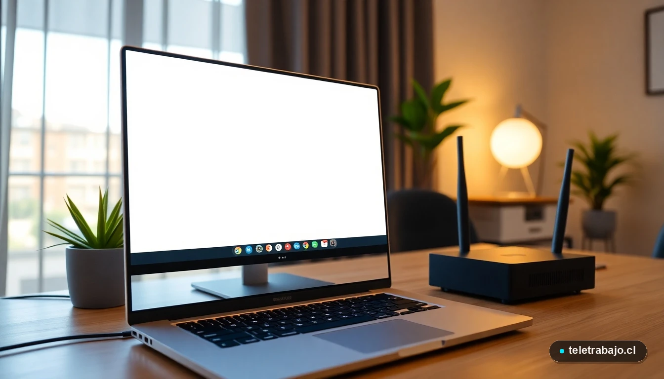 Configuración de oficina en casa en Chile con conexión a internet estable para teletrabajo