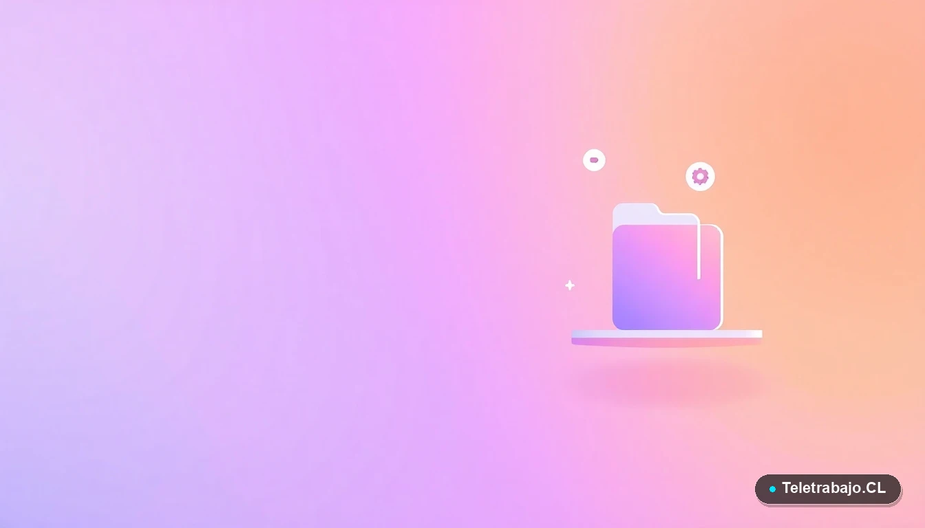 Elementos abstractos de interfaz de usuario tecnológica, gráficos y engranajes flotantes en estilo ilustración vectorial plana, sobre fondo con gradiente lavanda.