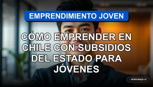 Guía para jóvenes emprendedores en Chile mostrando subsidios estatales y apoyo financiero