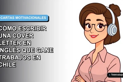 Guía definitiva 2026 para escribir una carta de presentación en inglés exitosa para trabajos en Chile, ilustración plana corporativa.