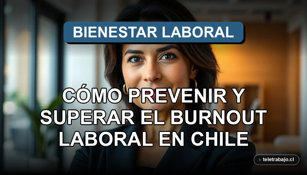 Guía para prevenir y superar el agotamiento laboral o burnout en el trabajo en Chile, concepto de salud mental y equilibrio.