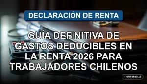 Guía visual de gastos deducibles para la declaración de renta 2026 en Chile, concepto fiscal y contable.