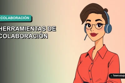 Ilustración vectorial plana de estilo Corporate Memphis de una mujer profesional chilena teletrabajando, con fondo degradado moderno en tonos verdes.