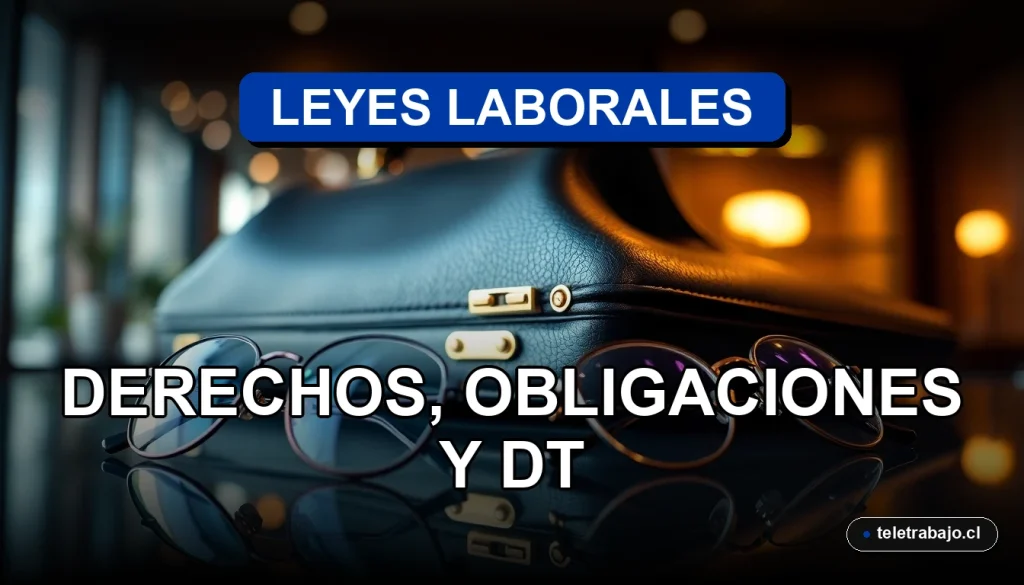 Guía definitiva de derechos y obligaciones laborales chilenas con la Dirección del Trabajo en fondo desenfocado