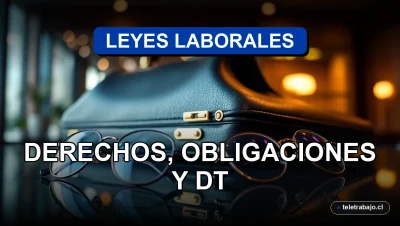 Guía definitiva de derechos y obligaciones laborales chilenas con la Dirección del Trabajo en fondo desenfocado