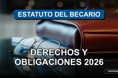 Guía definitiva sobre los derechos y obligaciones del becario en Chile para el año 2026, sobre fondo de oficina corporativa.