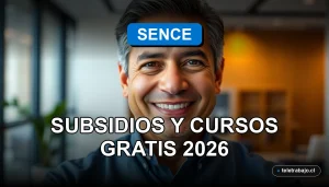 Guía del programa Activa Mayores SENCE 2026 mostrando subsidios y cursos gratuitos para adultos mayores en Chile.