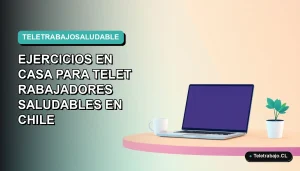 Ilustración vectorial plana moderna de un escritorio de teletrabajo minimalista con laptop, taza de café y planta, sobre un fondo degradado suave en tonos teal. Espacio negativo amplio a la izquierda.