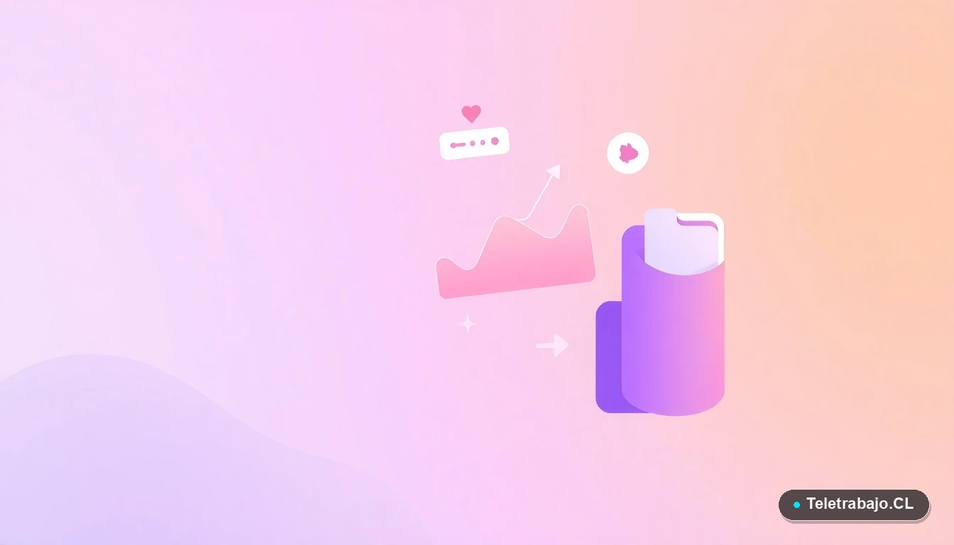 Composición abstracta de elementos de interfaz de usuario, como gráficos y engranajes, en estilo ilustración plana y colores vibrantes.