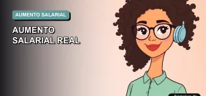 Ilustración vectorial plana y moderna de una mujer profesional chilena sonriendo, con fondo degradado azul verdoso, representando el cálculo de remuneraciones.