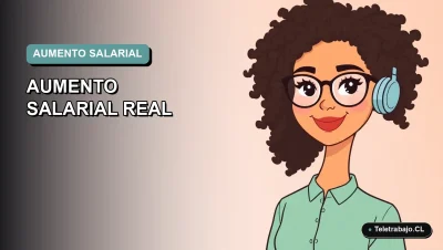 Ilustración vectorial plana y moderna de una mujer profesional chilena sonriendo, con fondo degradado azul verdoso, representando el cálculo de remuneraciones.