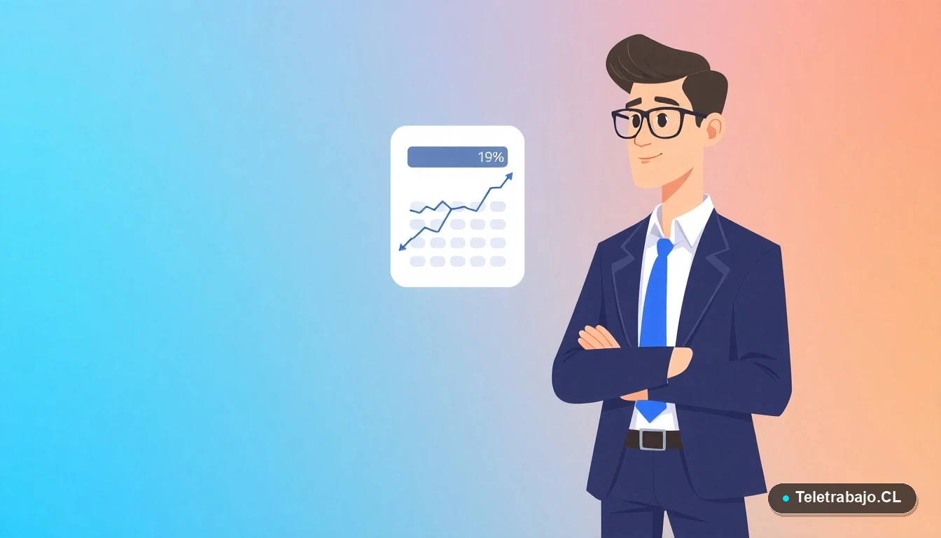 Profesional calculando el aumento salarial real frente a la inflación en Chile.