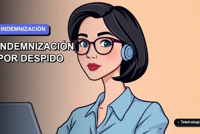 Ilustración vectorial plana y moderna de una trabajadora chilena con expresión profesional, sobre un fondo degradado lila suave. Concepto de cálculo de finiquito y derechos laborales.