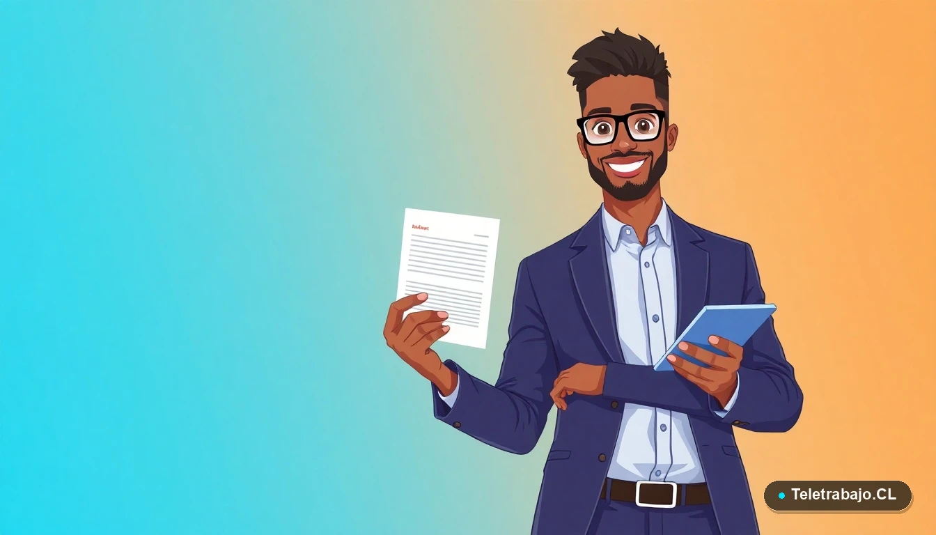 Profesional calculando indemnización por despido laboral en Chile con calculadora y documentos legales.